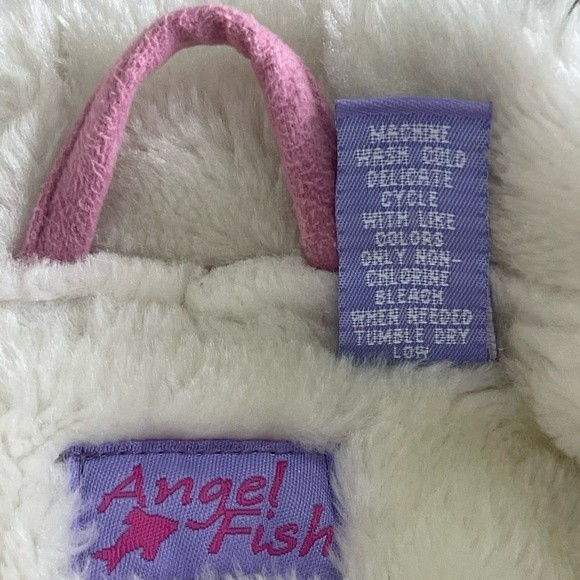 Angel Fish Girls Hooded Faux Fur Oversized Coat Sz 3T - Picture 9 of 9